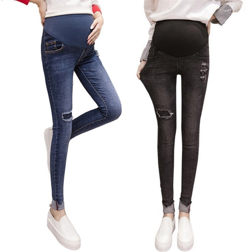 Autumn and winter jeans for pregnant women